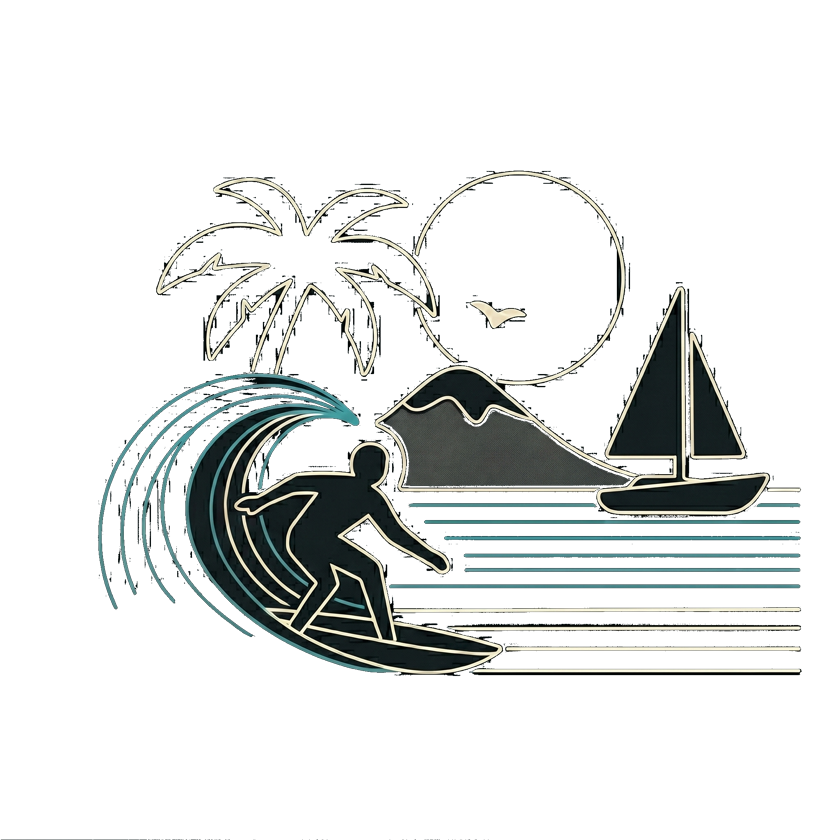 Surfing Andaman — surfer on a wave
